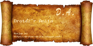 Drotár Anita névjegykártya